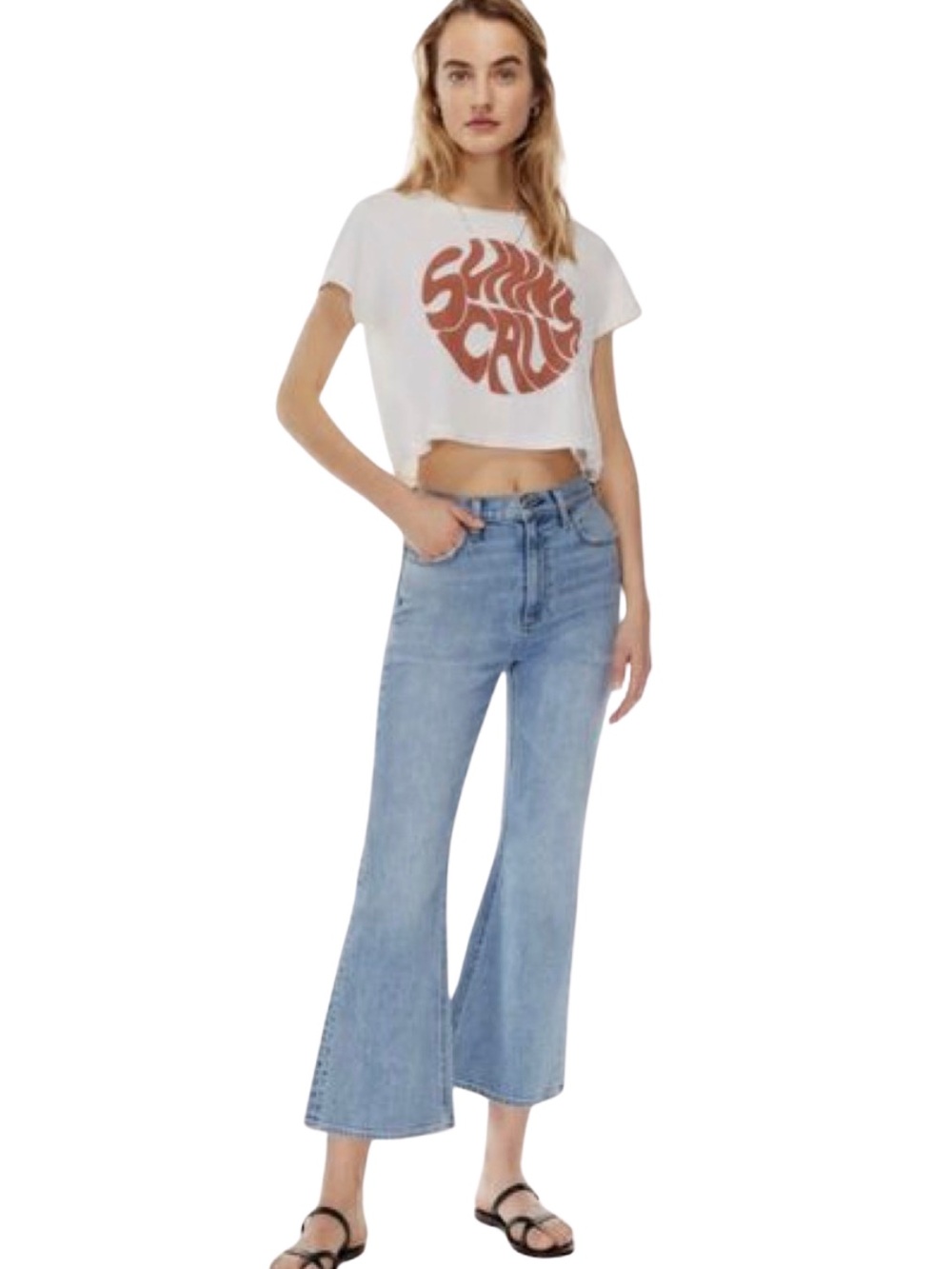 Aritzia Denim Forum The Twiggy High Rise Flare 28L Jeans Size 28